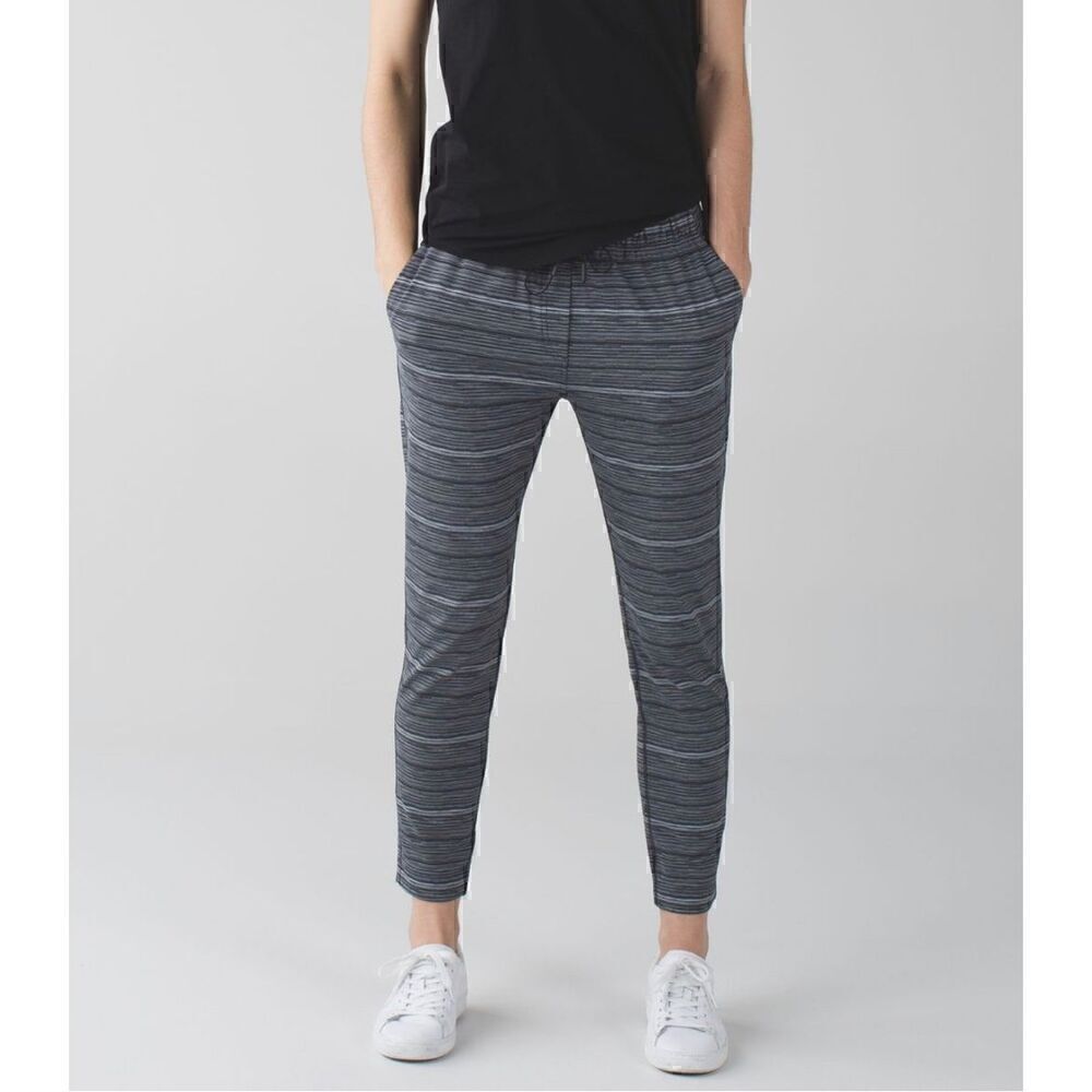 lululemon athletica Women's Striped Jogger Pants in Black and Gray